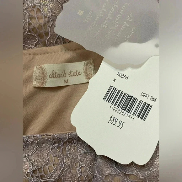 NWT Altar’d State Lavender Sparkle Lace‎ Fit and Flare Mini Dress - Picture 6 of 7